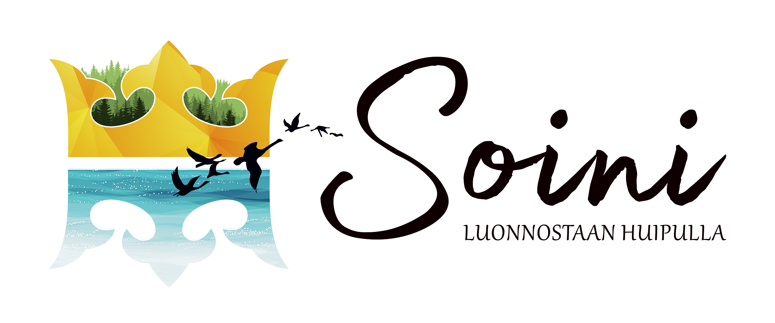 Kuvassa Soinin logo ja teksti Soini luonnostaan huipulla