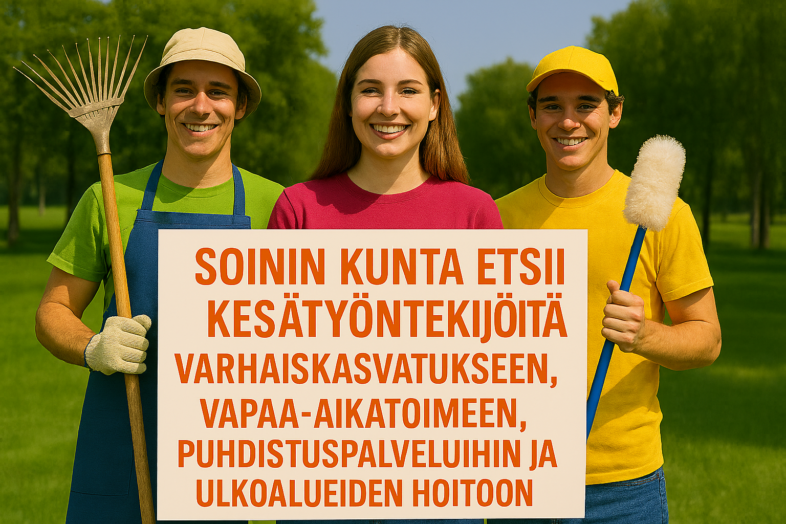 Soinin kunta etsii kesätyöntekijöitä
