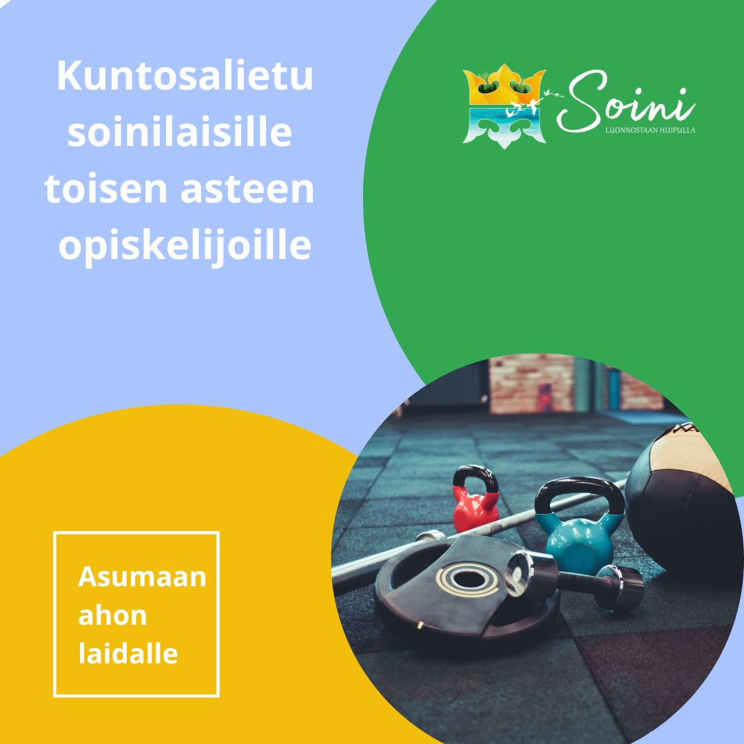 Soini Kuntosalietu toisen asteen opiskelijoille | Soini